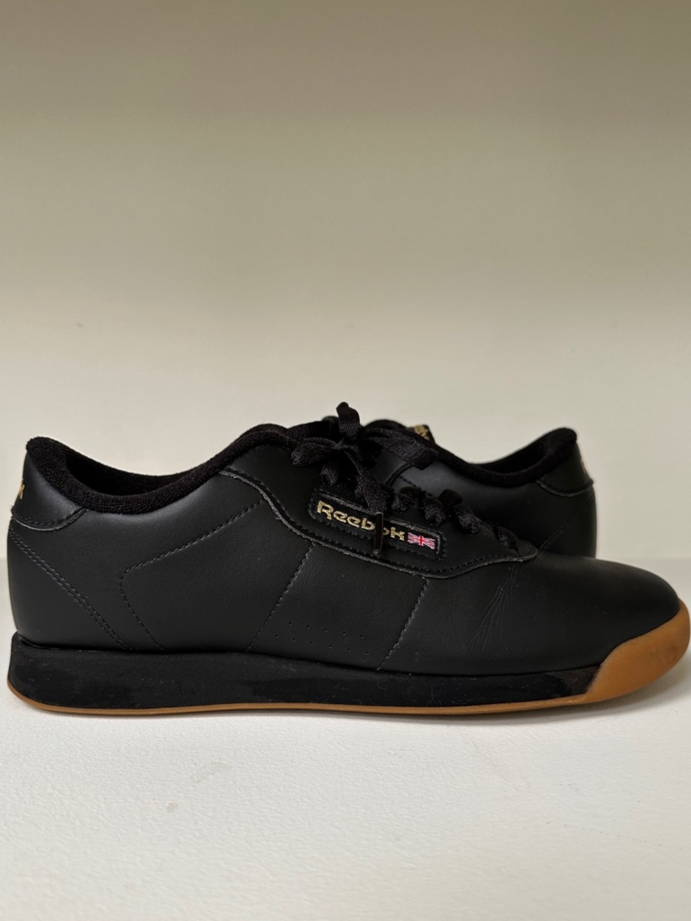 Women's Classic Reebok Black Princess Sneaker Size 8 1/2